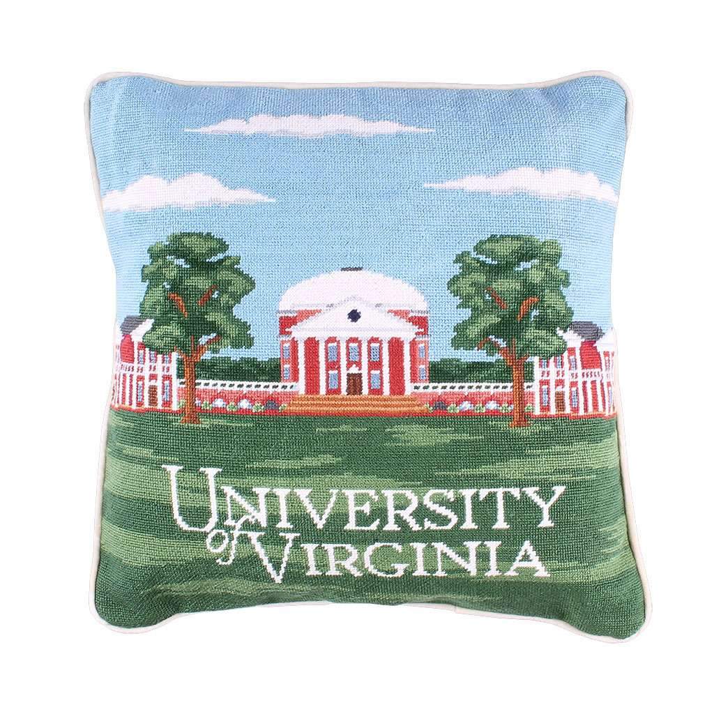 Smathers & Branson UVA Lawn Campus Scene Needlepoint Pillow