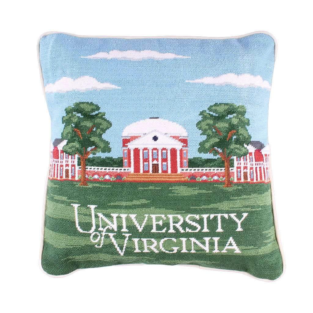 UVA Lawn Campus Scene Needlepoint Pillow by Smathers & Branson - Country Club Prep