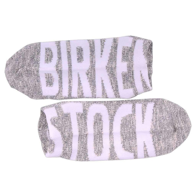 Women's Slub Logo Sneaker Socks in Grey Melange by Birkenstock - Country Club Prep