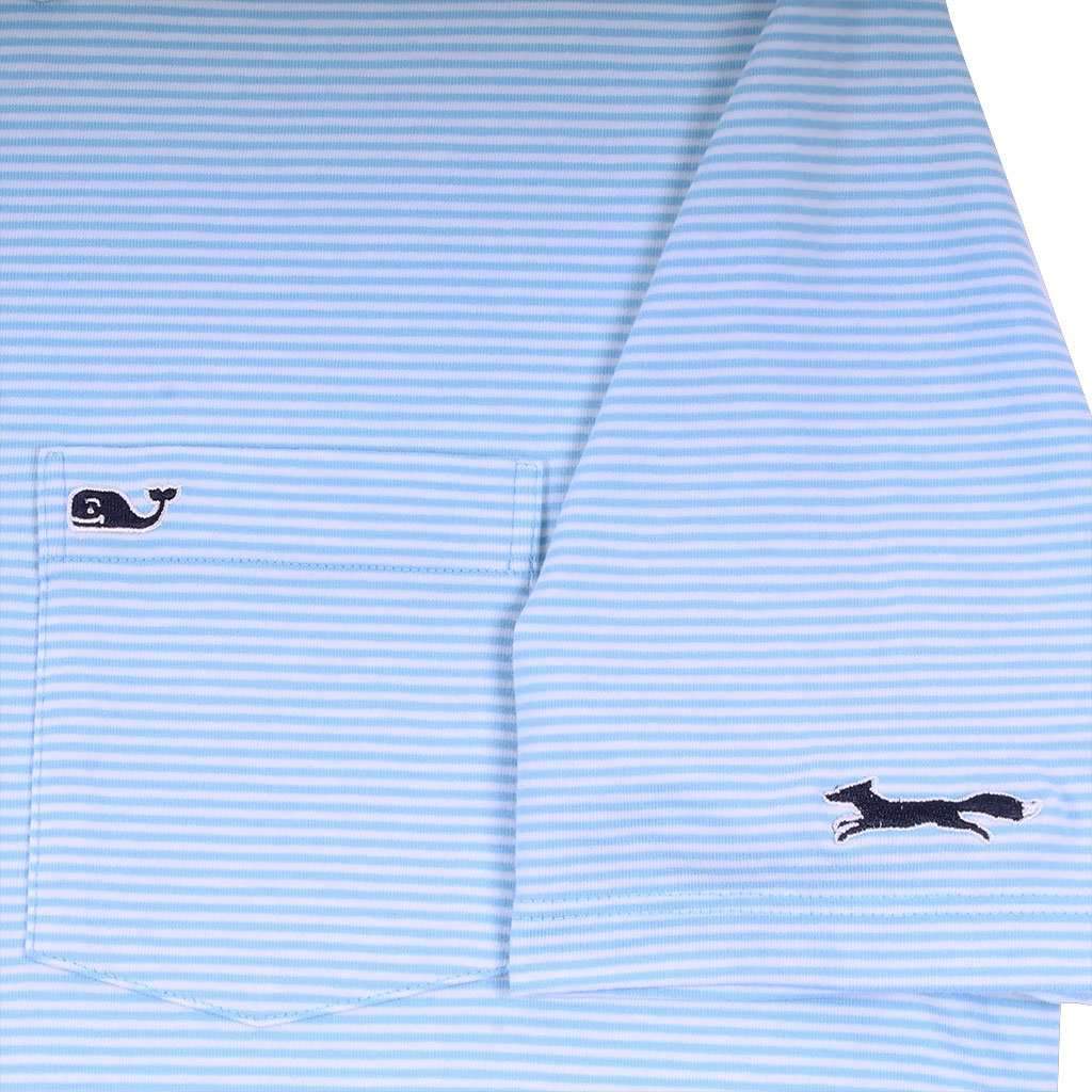 Feeder Stripe Edgartown Polo in Ocean Breeze by Vineyard Vines - Country Club Prep