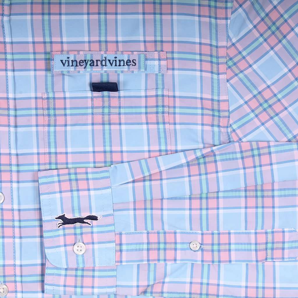 Chemise Vineyard Vines Homme Taille L, Harbor Performance Plaid, Bleu – Occasion Parfait état