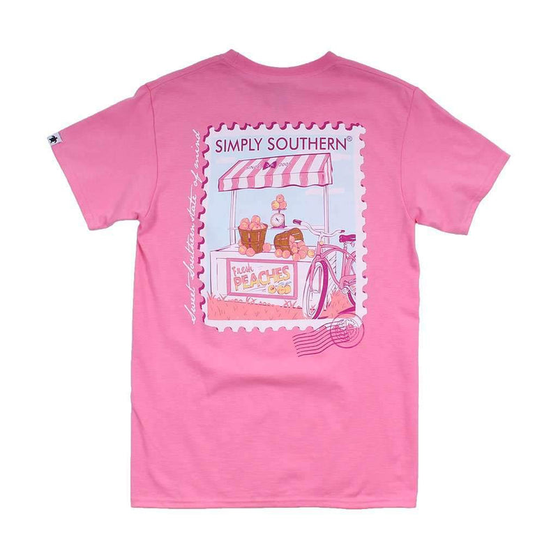 Preppy Peach Tee in Flamingo by Simply Southern - Country Club Prep