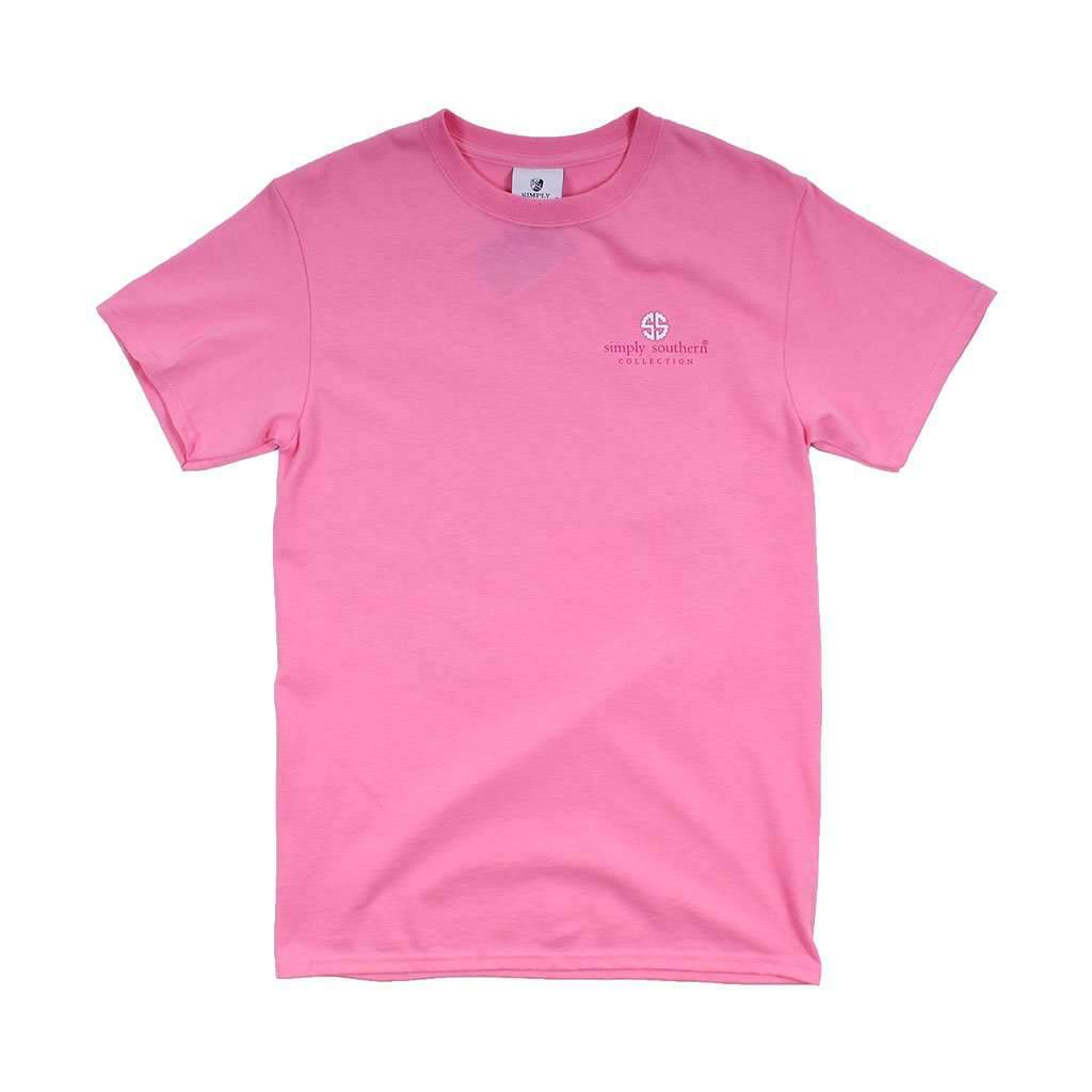 Preppy Peach Tee in Flamingo by Simply Southern - Country Club Prep