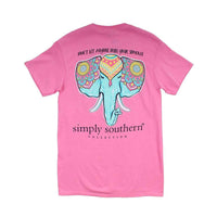 Preppy Elephant "Don't Let Anyone Dull Your Sparkle" Tee in Flamingo by Simply Southern - Country Club Prep