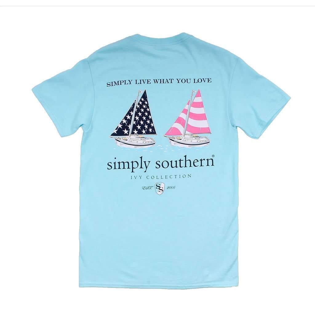 Preppy Boat Tee in Marine by Simply Southern - Country Club Prep