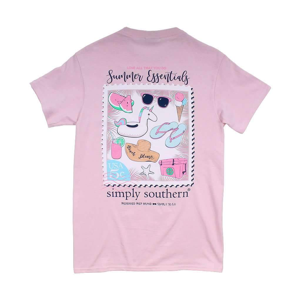 Preppy Essentials Tee in Rose by Simply Southern