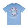 Preppy Save the Turtles Hibiscus Tee in Blues by Simply Southern - Country Club Prep