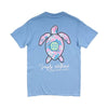 Preppy Save the Turtles Hibiscus Tee in Blues by Simply Southern - Country Club Prep