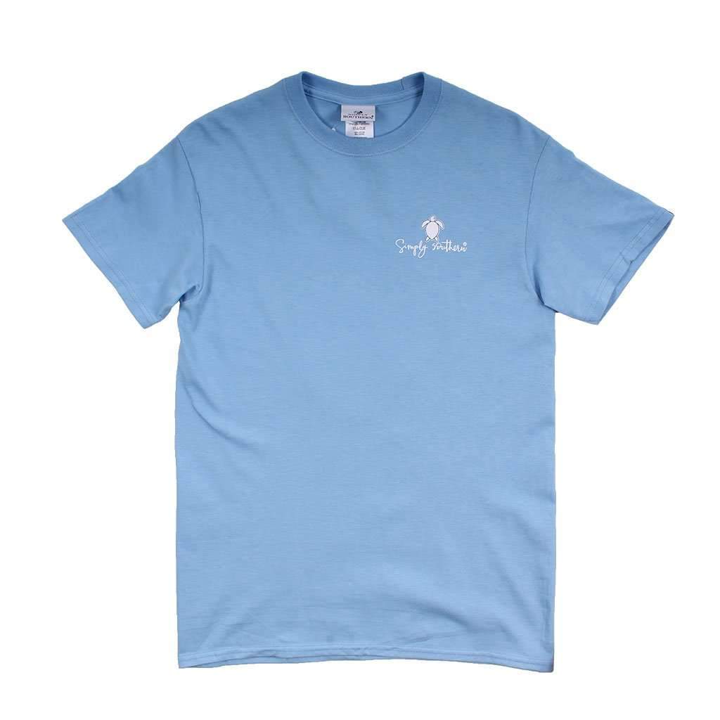 Preppy Save the Turtles Hibiscus Tee in Blues by Simply Southern - Country Club Prep