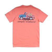 Preppy Truck Tee in Peachy by Simply Southern - Country Club Prep