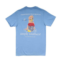 Preppy Old Bay Dog Tee in Blues by Simply Southern - Country Club Prep