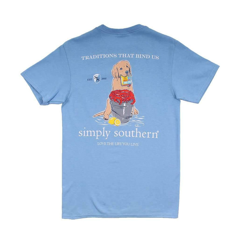 Preppy Old Bay Dog Tee in Blues by Simply Southern - Country Club Prep