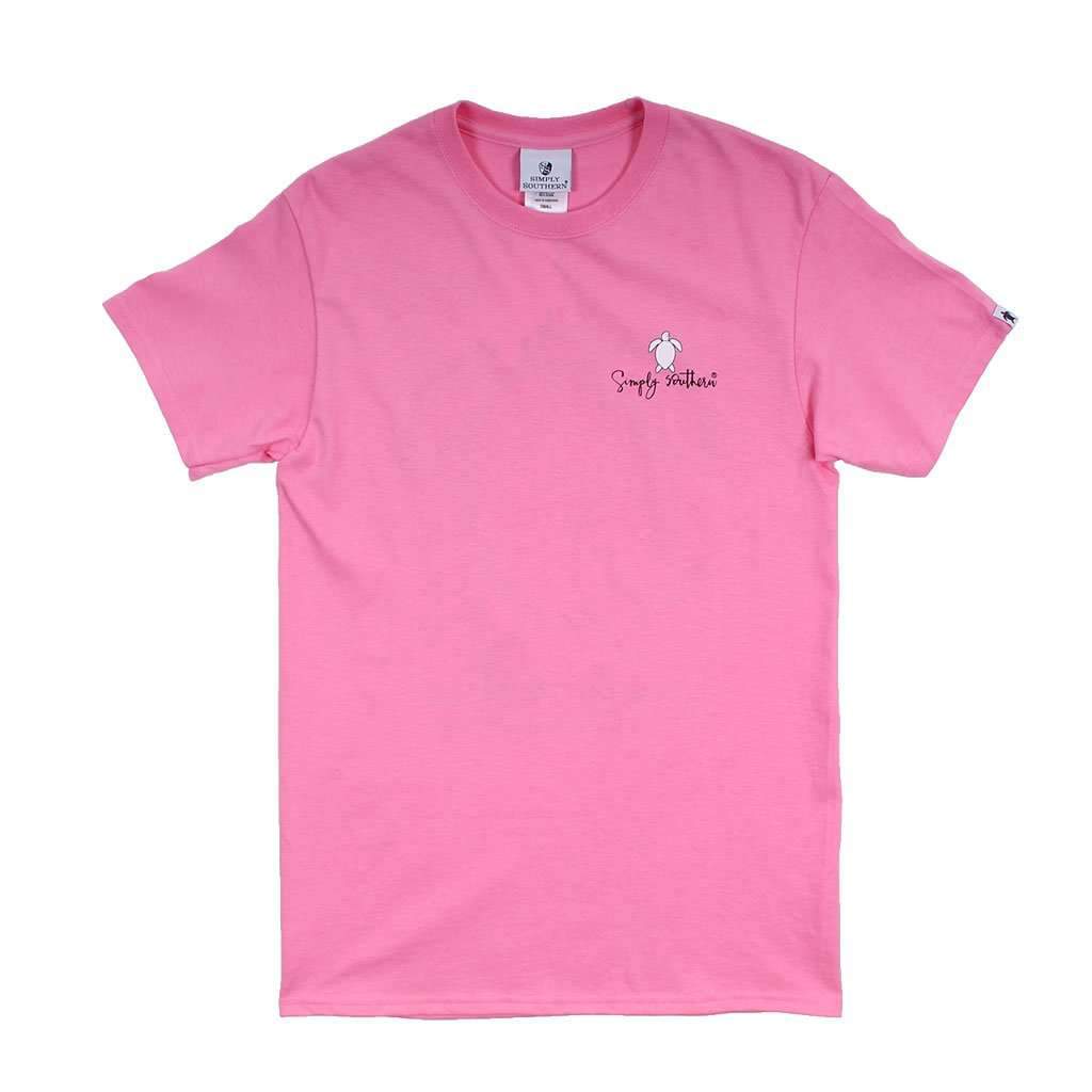 Preppy Save the Turtles Unicorn Tee in Flamingo by Simply Southern - Country Club Prep