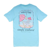 Preppy Barefoot and Happy Tee in Marine by Simply Southern - Country Club Prep