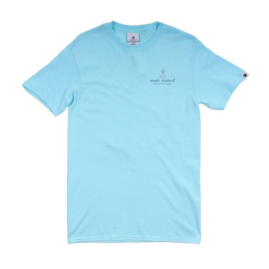 Preppy Barefoot and Happy Tee in Marine by Simply Southern - Country Club Prep