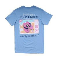 Preppy Flip Flop Tee in Blues by Simply Southern - Country Club Prep