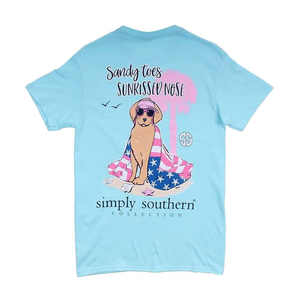 Preppy Sandy Toes Tee in Marine by Simply Southern - Country Club Prep