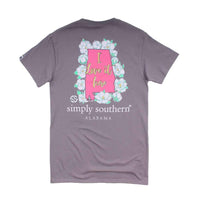 Preppy AL "I Love It Here" Tee in Steel by Simply Southern - Country Club Prep