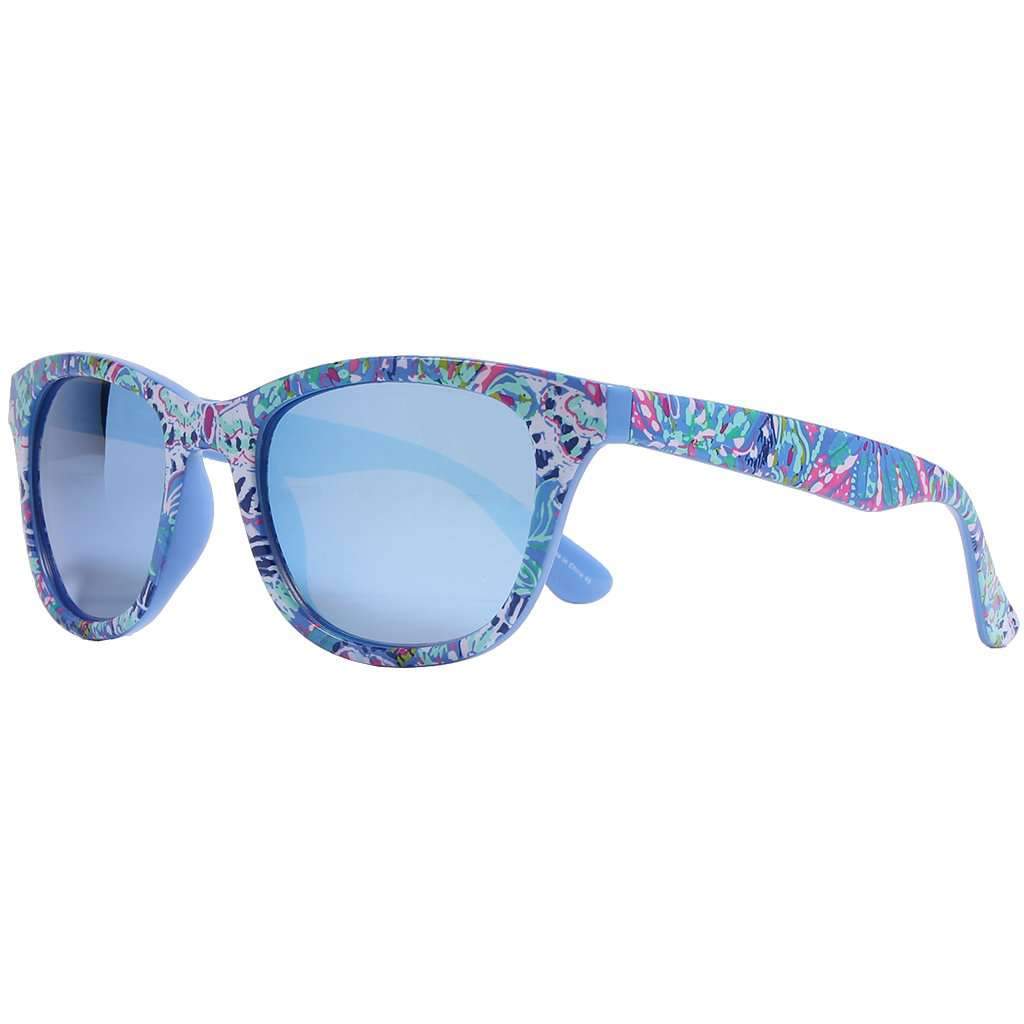 Maddie Sunglasses in Fantasy Garden With Aqua Lenses by Lilly Pulitzer - Country Club Prep