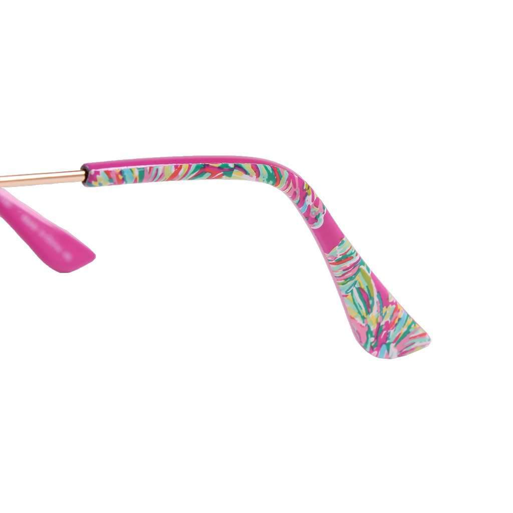 Lilly Pulitzer Lexy in Gold Metallic With Coral Lenses  display picture 1