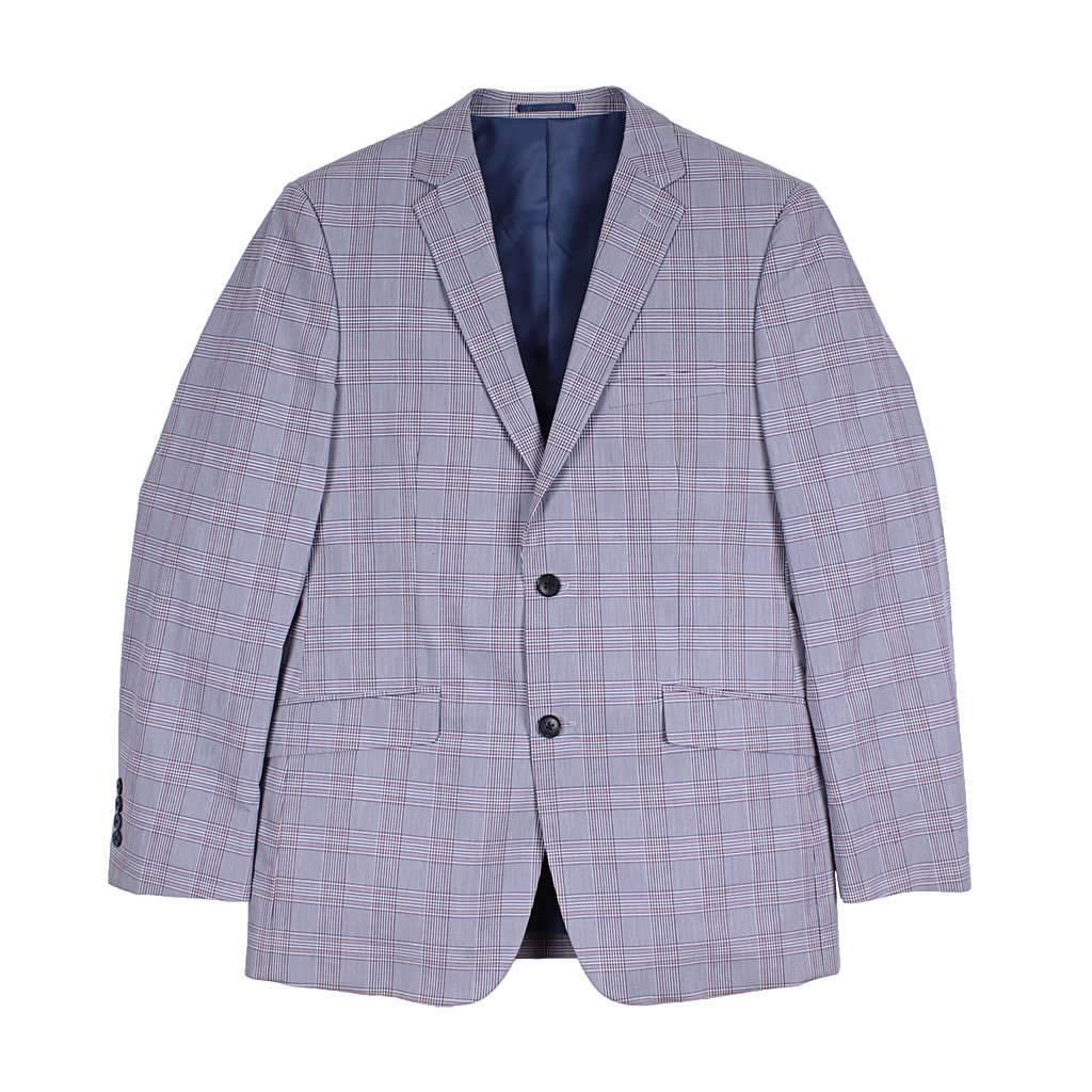 Wolf Grey Plaid Blazer by Country Club Prep - Country Club Prep