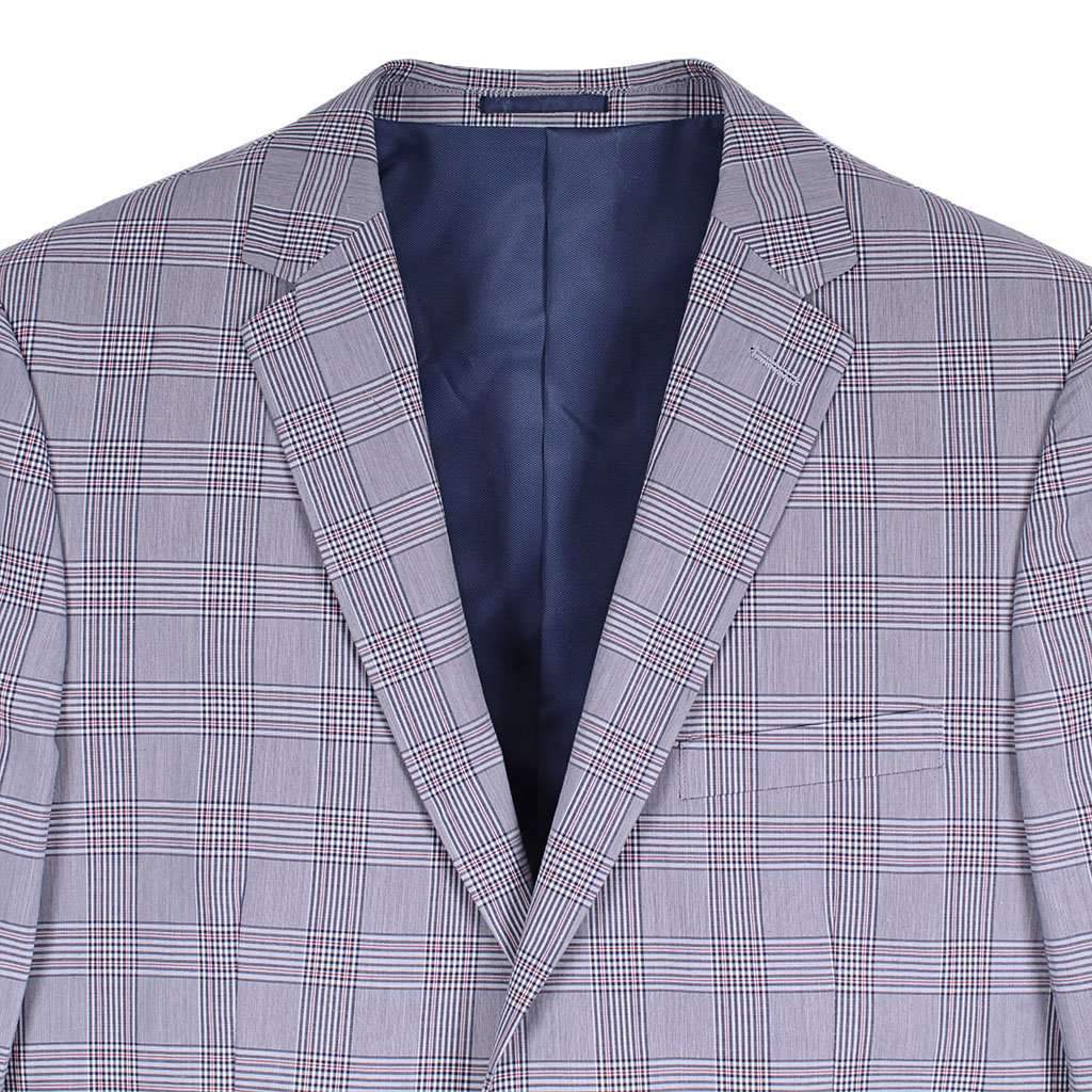 Wolf Grey Plaid Blazer by Country Club Prep - Country Club Prep