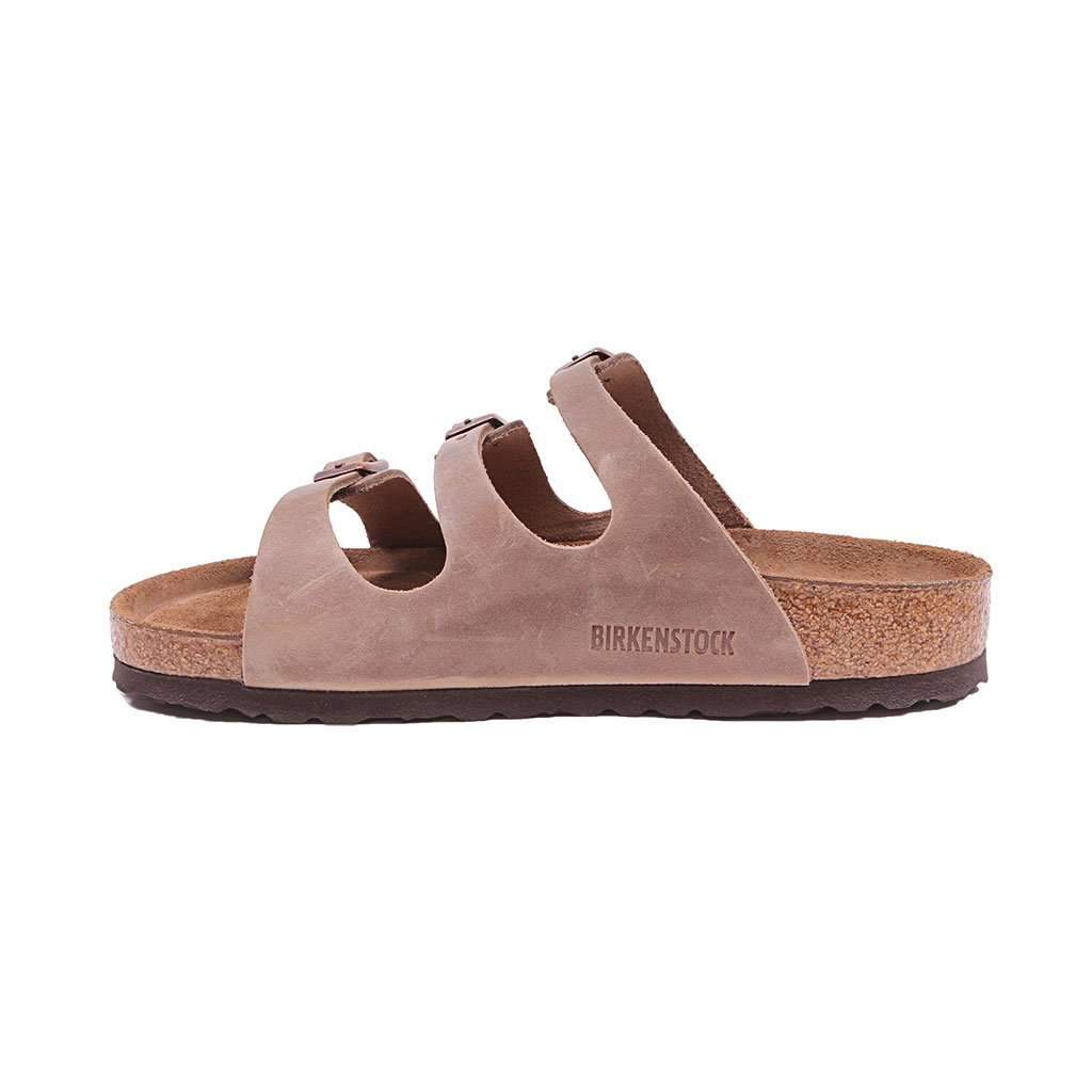 Women's Florida Oiled Leather Sandal in Tobacco with Soft Footbed by Birkenstock - Country Club Prep