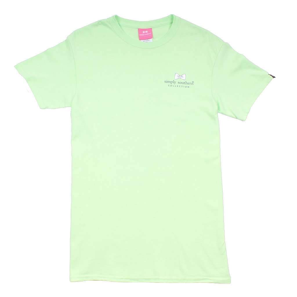 Preppy Flamingo Tee in Limeaide by Simply Southern - Country Club Prep