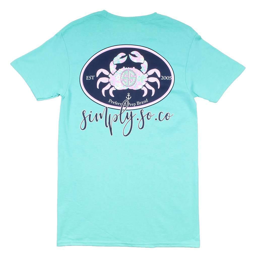 Preppy Crab Tee in Aruba by Simply Southern - Country Club Prep