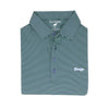 Longshanks Striped Performance Polo in Navy & Island Green by Country Club Prep - Country Club Prep