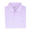 Longshanks Striped Performance Polo in Ice Blue & Pink by Country Club Prep - Country Club Prep