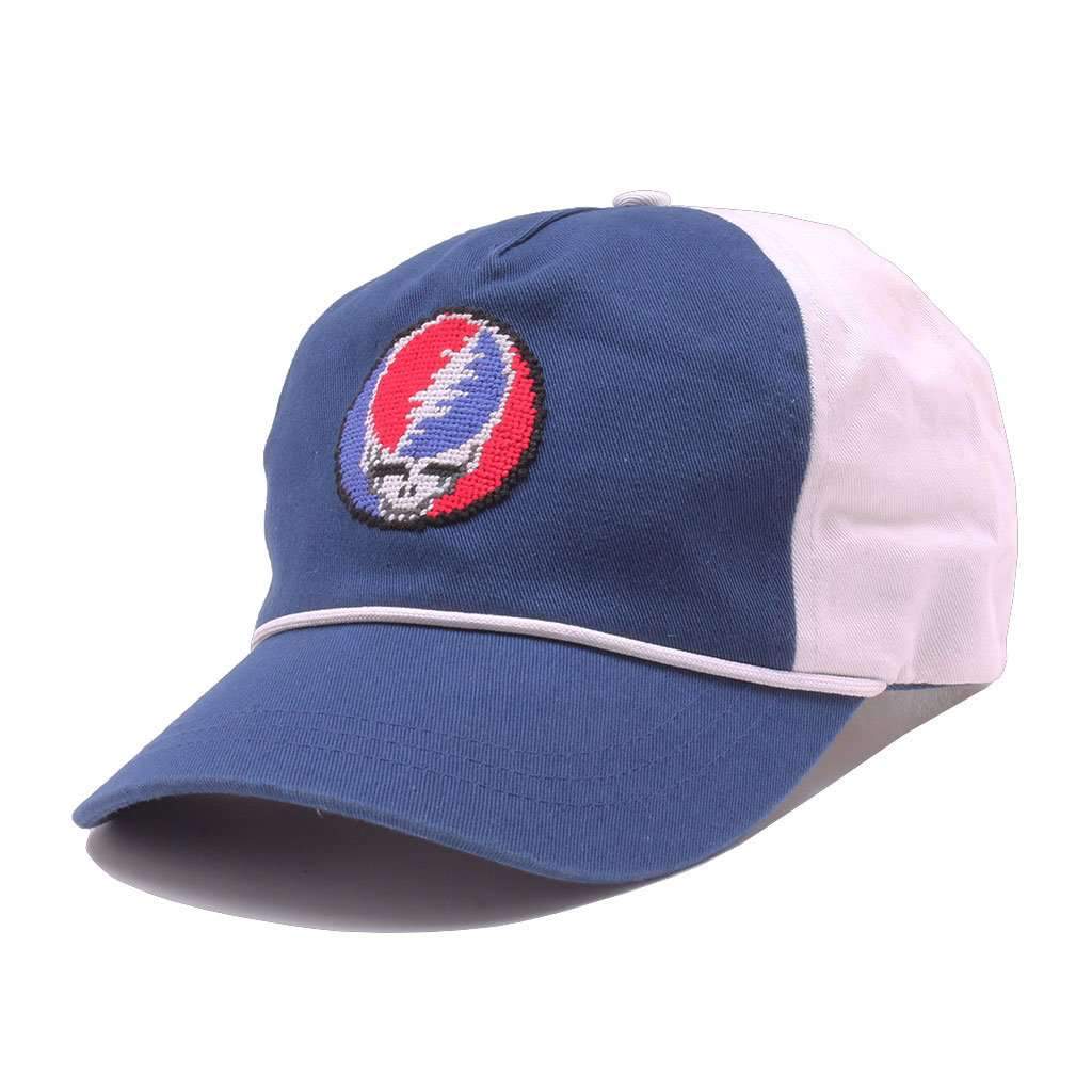 Steal Your Face Rope Snapback Hat in Navy & White by Smathers & Branson - Country Club Prep