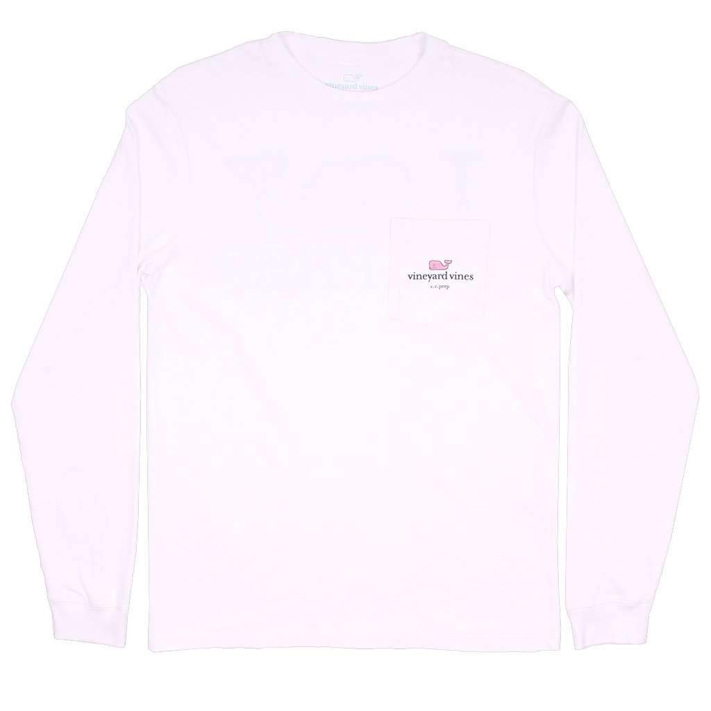 I Whale CC Prep Long Sleeve Tee Shirt in White Cap by Vineyard Vines - Country Club Prep