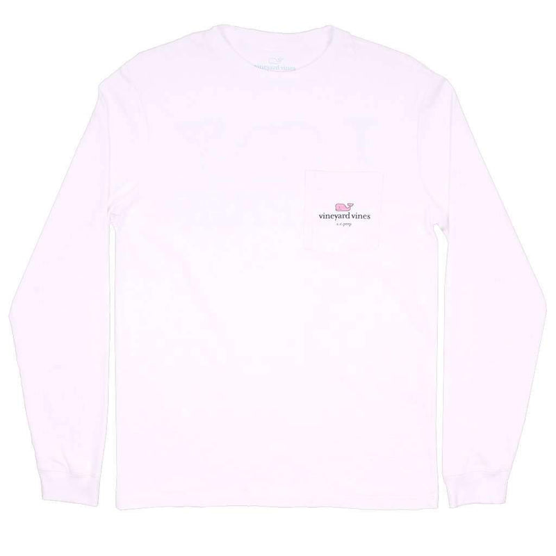 I Whale CC Prep Long Sleeve Tee Shirt in White Cap by Vineyard Vines - Country Club Prep