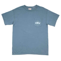 Hard Pressed OG Pocket Tee in Ocean by Waters Bluff - Country Club Prep