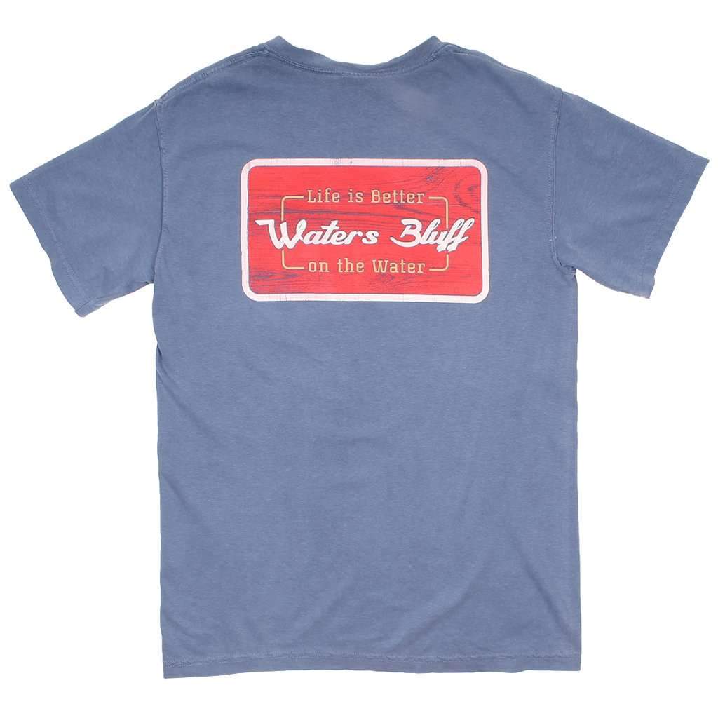 Vintage Sign OG Pocket Tee in Blue Jean by Waters Bluff - Country Club Prep