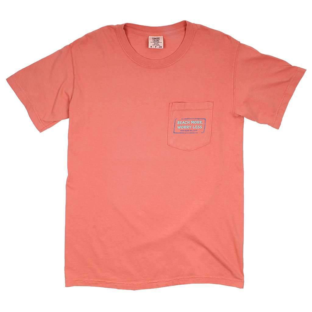 Palm OG Pocket Tee in Peach by Waters Bluff - Country Club Prep