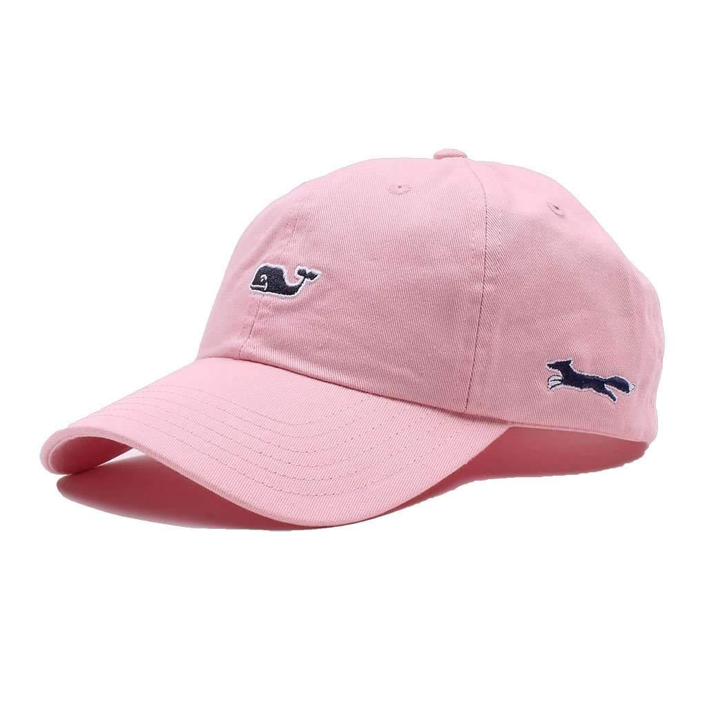 Whale Logo Baseball Hat in Flamingo by Vineyard Vines, Also Featuring Longshanks the Fox - Country Club Prep