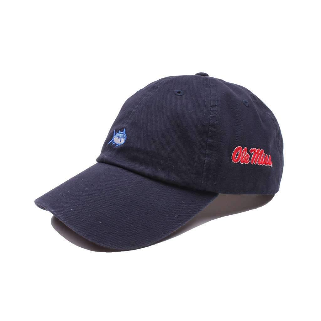 Ole Miss Collegiate Skipjack Hat in Navy by Southern Tide - Country Club Prep