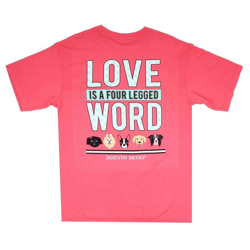 Love is a Four Legged Word Tee in Sunset Orange by Jadelynn Brooke - Country Club Prep