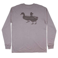 Long Sleeve Party Foul Tee in Flint Grey by Southern Proper - Country Club Prep