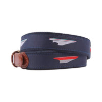 12 Metres Boats Leather Tab Belt in Navy by Country Club Prep - Country Club Prep