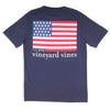 Custom USA Flag Pocket T-Shirt in Blue Blazer by Vineyard Vines - Country Club Prep