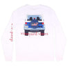 Jeep Back C.C. Prep Long Sleeve Tee Shirt in White Cap by Vineyard Vines - Country Club Prep