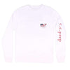 Jeep Back C.C. Prep Long Sleeve Tee Shirt in White Cap by Vineyard Vines - Country Club Prep