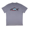 Wake N Bait Simple Pocket Tee in Grey by Waters Bluff - Country Club Prep