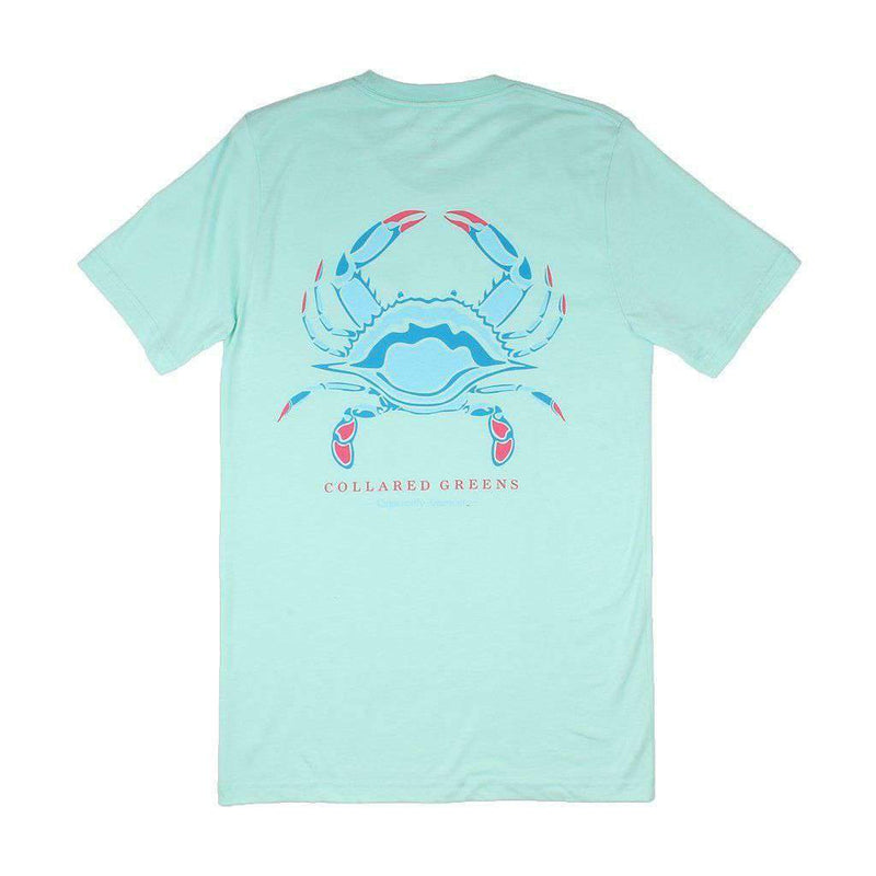 American Made Blue Crab Tee in Seafoam by Collared Greens - Country Club Prep