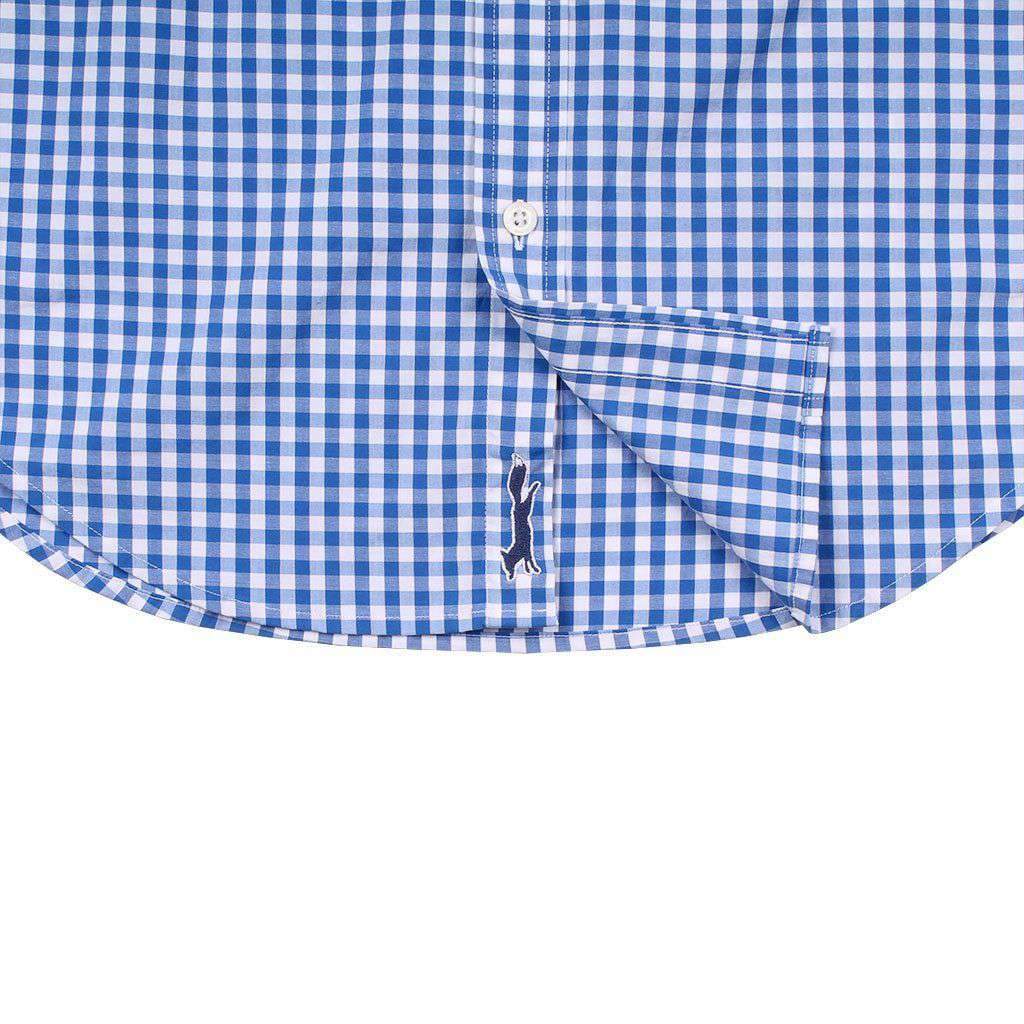 Carleton Gingham Classic Stretch Tucker Shirt in Spinnaker by Vineyard Vines - Country Club Prep