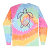 Long Sleeve Save the Turtles Logo Tie Dye Tee by Simply Southern - Country Club Prep