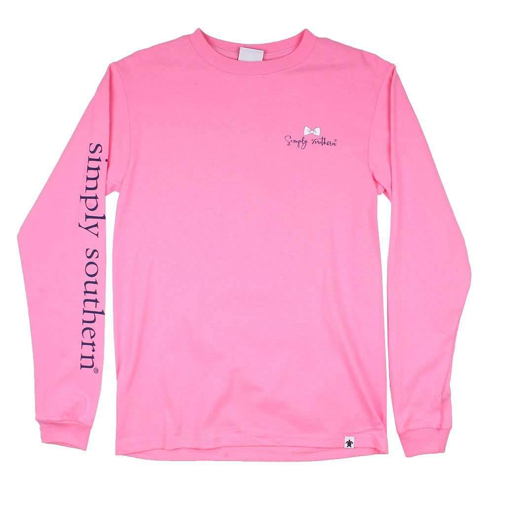 Simply Southern Long Sleeve Preppy Mutt Tee in Flamingo – Country Club Prep